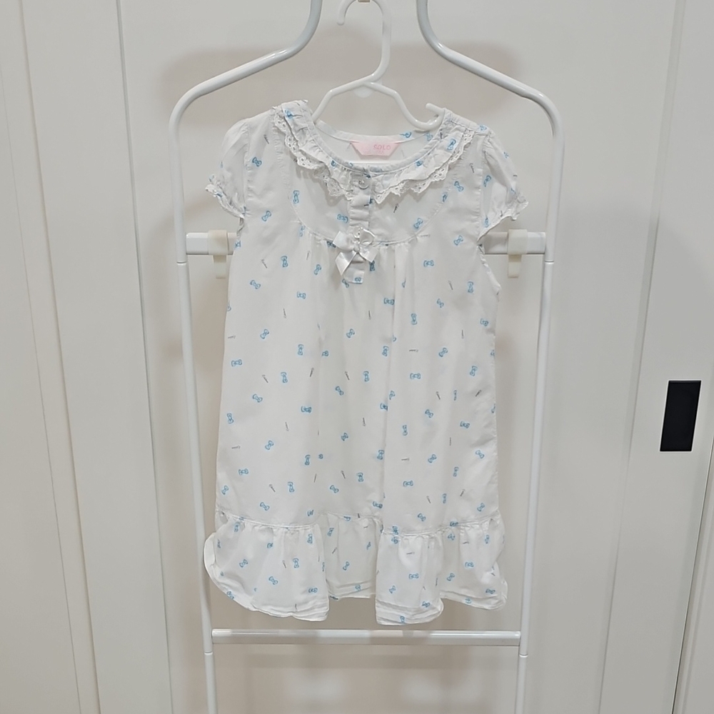 White and Blue Girls Nightgown